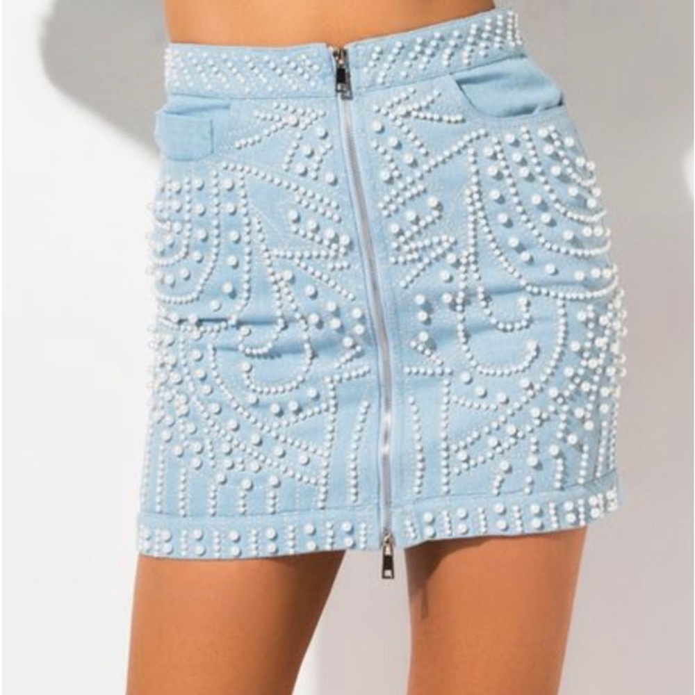 Azalea Wang Mini Denim skirt small